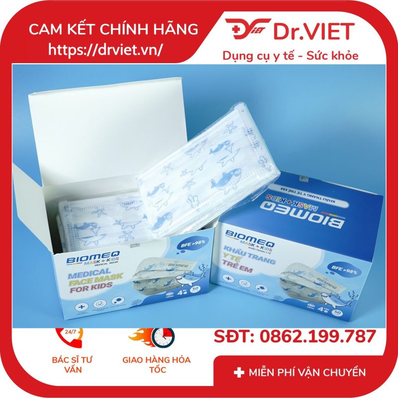 Khẩu trang trẻ em 4 lớp Biomeq Mask Kids 10 Khẩu trang trẻ em 4 lớp Biomeq Mask Kids