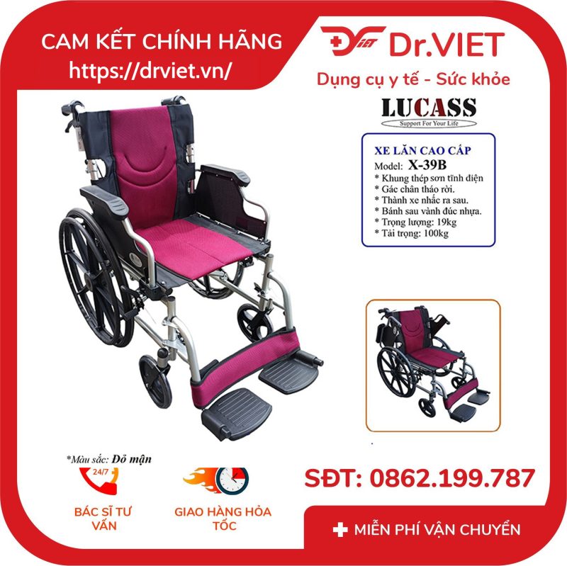 Xe lăn tay Lucass X-39B