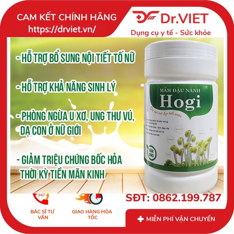 Bột mầm đậu nành nguyên chất Hogi 400g 10 Bột mầm đậu nành nguyên chất Hogi 400g