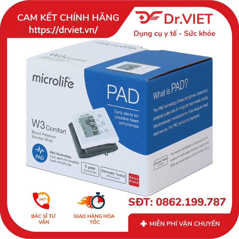 Máy đo huyết áp cổ tay Microlife BP W3 Comfort 11 Máy đo huyết áp cổ tay Microlife BP W3 Comfort