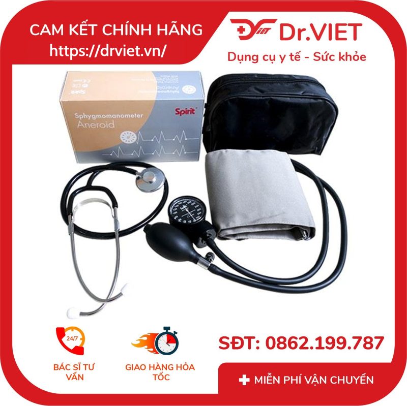 Máy đo huyết áp cơ Spirit CK-111 và ống nghe A603T