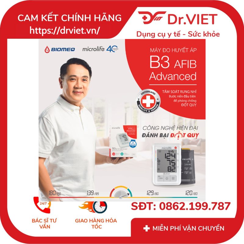 Máy đo huyết áp bắp tay Microlife B3 Afib Advanced