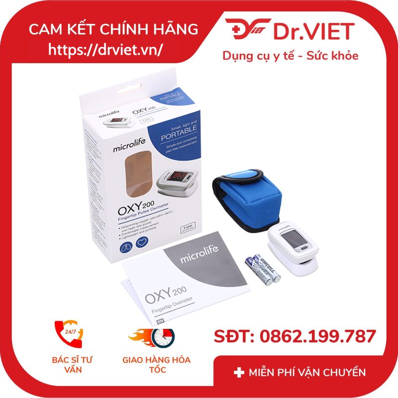Máy đo nồng độ oxy trong máu SPO2 Microlife Oxy 200 12 Máy đo nồng độ oxy trong máu SPO2 Microlife Oxy 200