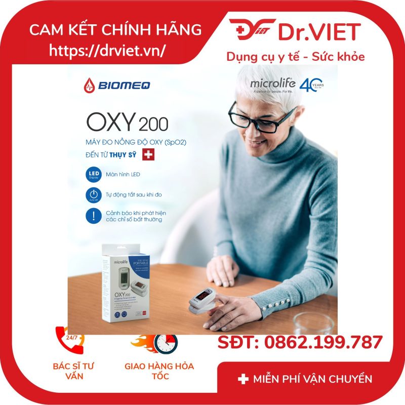 Máy đo nồng độ oxy trong máu SPO2 Microlife Oxy 200 14 Máy đo nồng độ oxy trong máu SPO2 Microlife Oxy 200