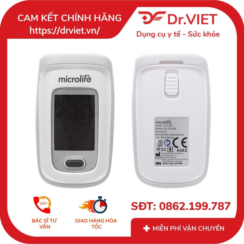 Alternative view of Máy đo nồng độ oxy trong máu SPO2 Microlife Oxy 200