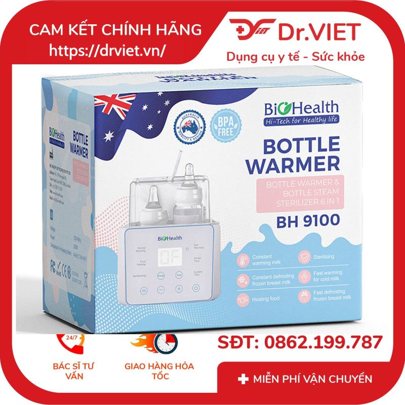 Máy hâm sữa tiệt trùng 2 bình BIOHEALTH BH9100 14 Máy hâm sữa tiệt trùng 2 bình BIOHEALTH BH9100