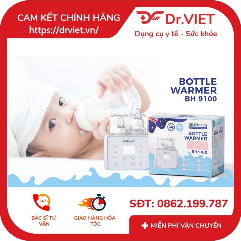 Alternative view of Máy hâm sữa tiệt trùng 2 bình BIOHEALTH BH9100