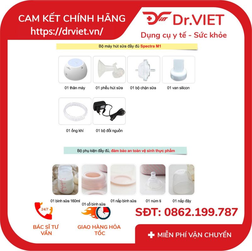 Máy hút sữa điện đơn Spectra M1 14 Máy hút sữa điện đơn Spectra M1