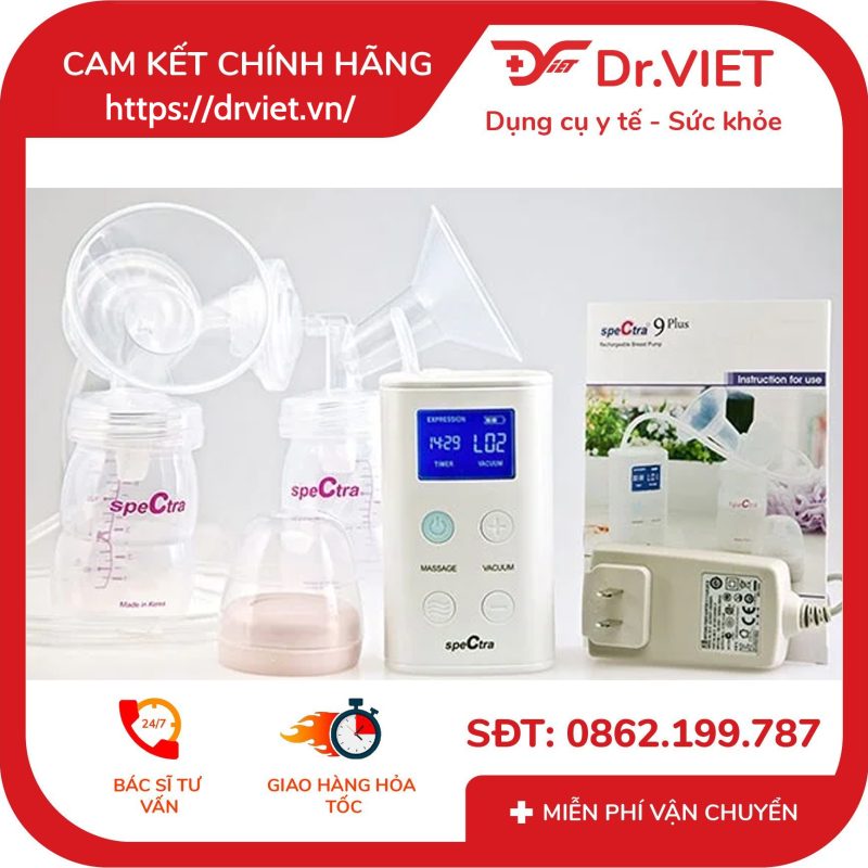 Máy hút sữa điện đôi Spectra 9 Plus 10 Máy hút sữa điện đôi Spectra 9 Plus