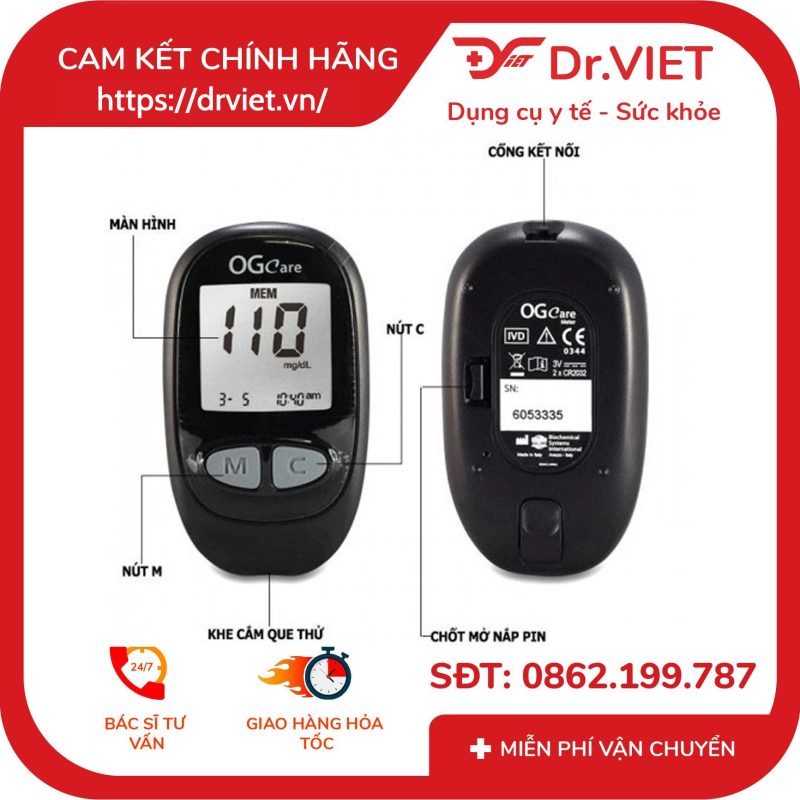 Máy đo đường huyết OGCare 13 Máy đo đường huyết OGCare