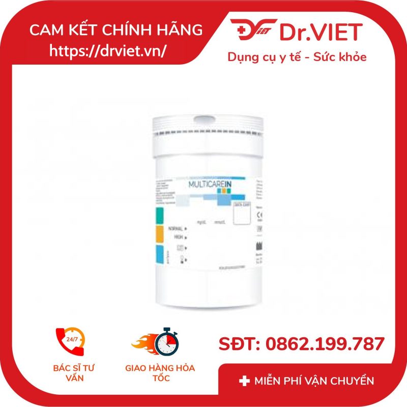 Que thử mỡ Triglycerides Multicarein 10 Que thử mỡ Triglycerides Multicarein