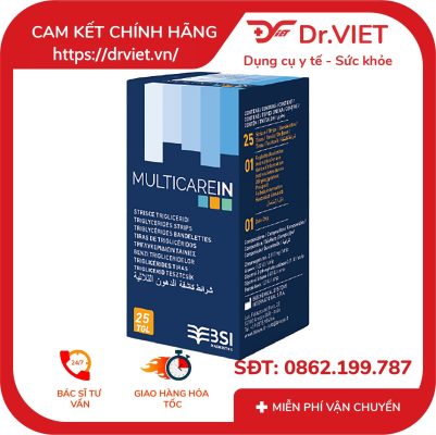 Que thử mỡ Triglycerides Multicarein 13 Que thử mỡ Triglycerides Multicarein