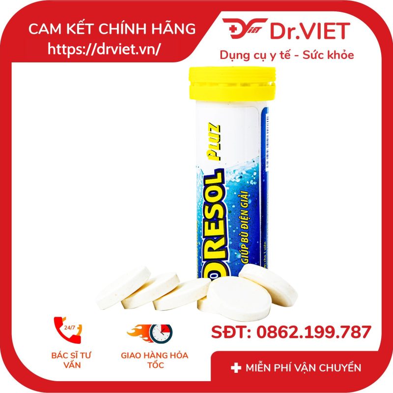 Viên sủi Oresol Pluz Hadiphar giúp bù chất điện giải
