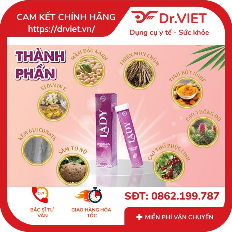 Viên Sủi Lady Hỗ Trợ Tiết Tố Cho Nữ