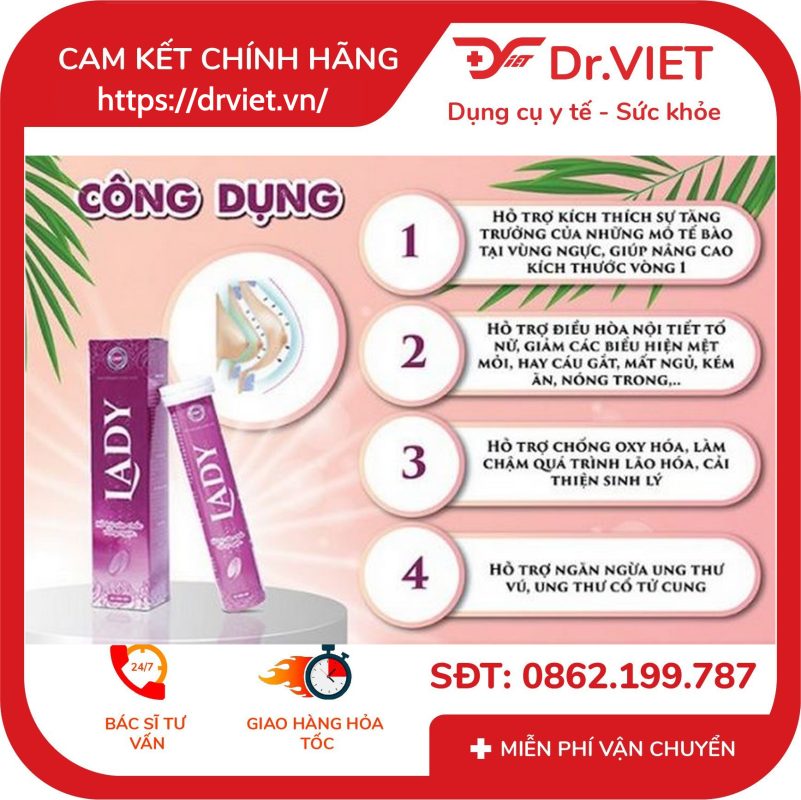 Viên Sủi Lady Hỗ Trợ Tiết Tố Cho Nữ 14 Viên Sủi Lady Hỗ Trợ Tiết Tố Cho Nữ