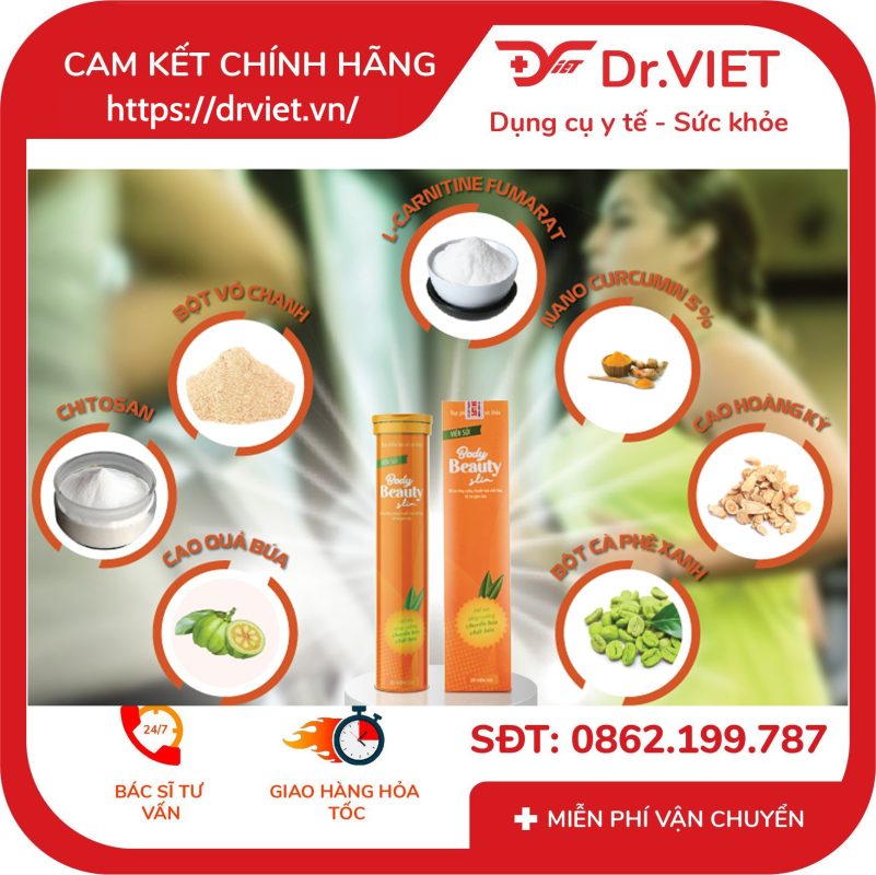 Viên sủi giảm cân Body Beauty Slim 12 Viên sủi giảm cân Body Beauty Slim