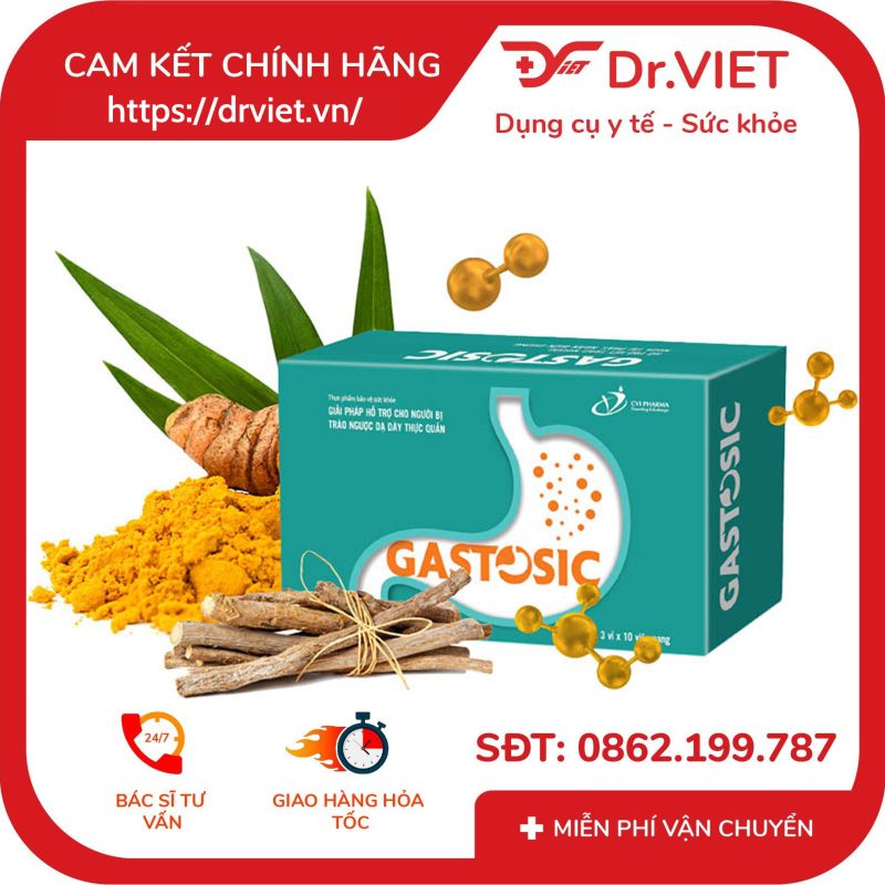Viên uống Gastosic hỗ trợ tiêu hóa hộp 3 vỉ 13 Viên uống Gastosic hỗ trợ tiêu hóa hộp 3 vỉ