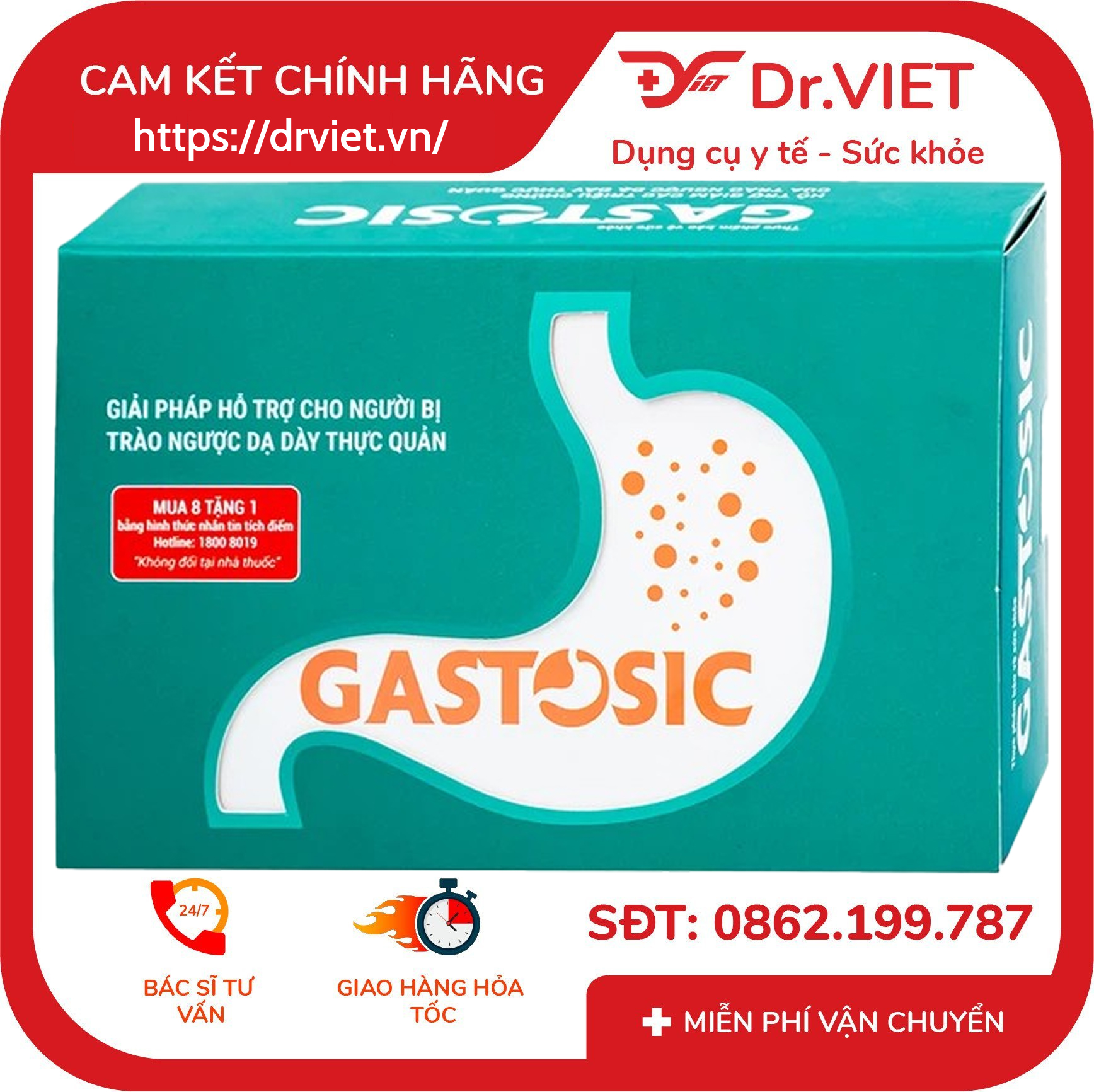 Viên uống Gastosic hỗ trợ tiêu hóa hộp 3 vỉ 3 Viên uống Gastosic hỗ trợ tiêu hóa hộp 3 vỉ