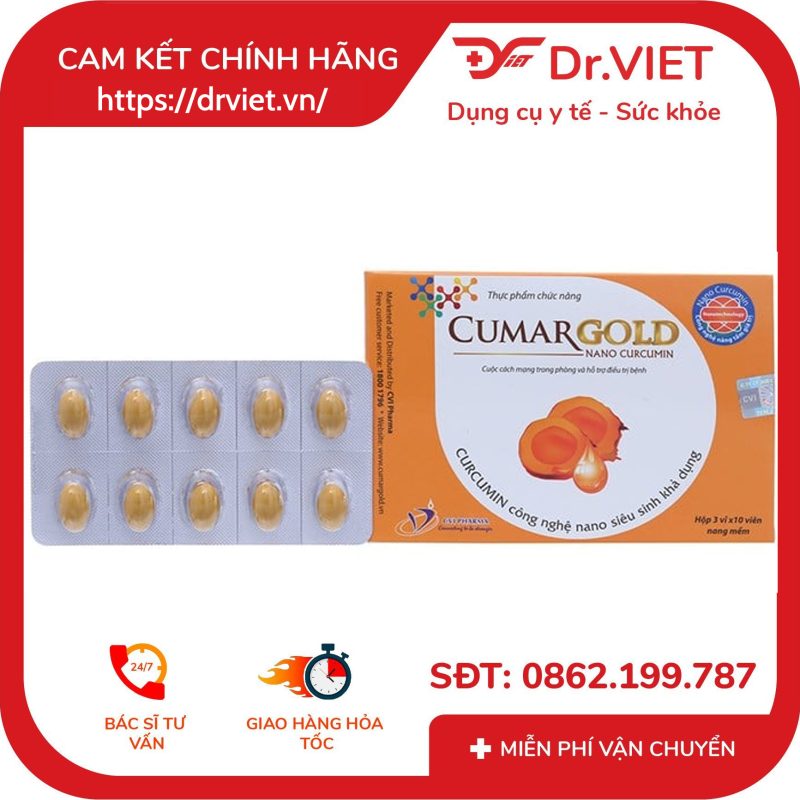 Viên uống CumarGold New hỗ trợ giảm viêm loét dạ dày 13 Viên uống CumarGold New hỗ trợ giảm viêm loét dạ dày