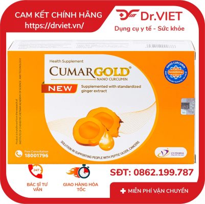 Viên uống CumarGold New hỗ trợ giảm viêm loét dạ dày 15 Viên uống CumarGold New hỗ trợ giảm viêm loét dạ dày