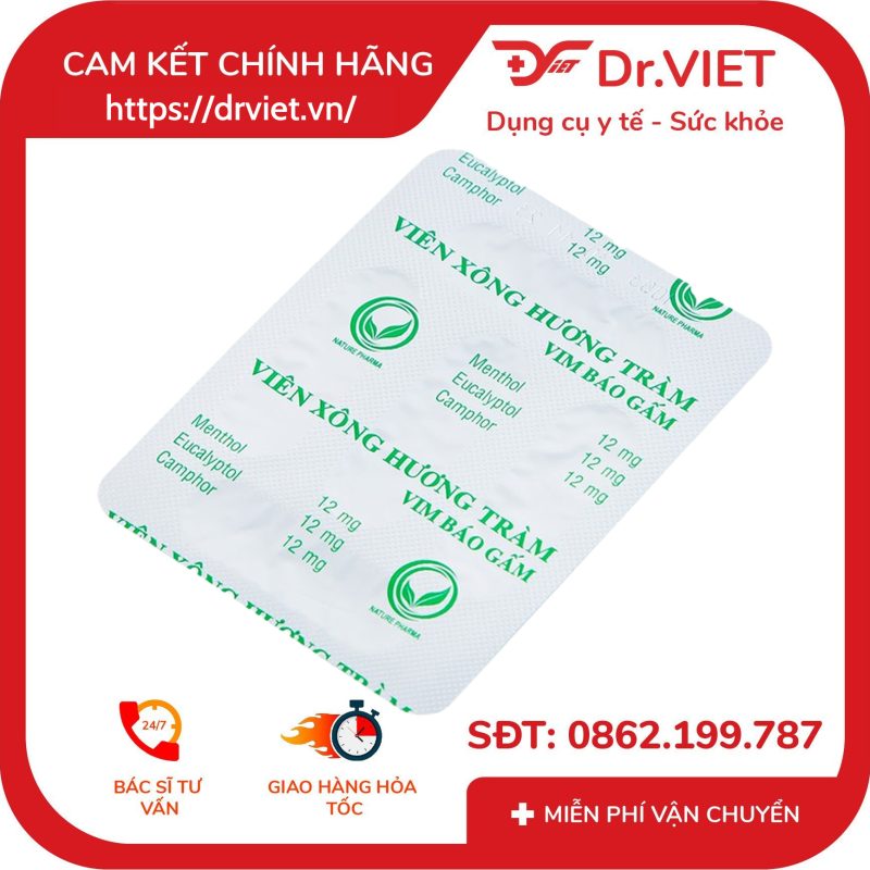 Viên xông Hương Tràm Vim Báo Gấm trị cảm 10 Viên xông Hương Tràm Vim Báo Gấm trị cảm