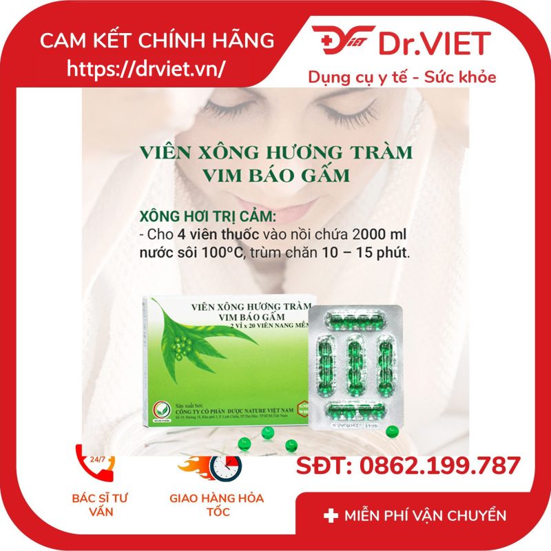 Viên xông Hương Tràm Vim Báo Gấm trị cảm 13 Viên xông Hương Tràm Vim Báo Gấm trị cảm