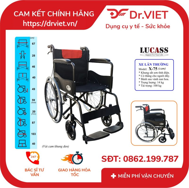 Xe Lăn Tay Lucass X-75
