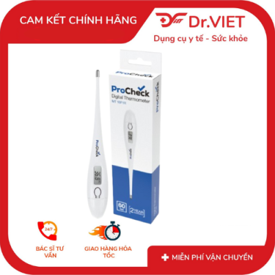 “Nhiệt kế đo thân nhiệt ProCheck MT16F1 – nhiệt kế điện tử dạng bút chính hãng, an toàn, độ chính xác cao, thiết kế nhỏ gọn, dễ sử dụng. Lựa chọn hoàn hảo cho gia đình và cơ sở y tế.”