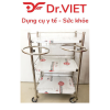 Xe đẩy 3 tầng không hộc inox DCG30/DGC31 - 1 vòng thau/ 2 vòng thau 35*50 1 xe đẩy 3 tầng không hộc'