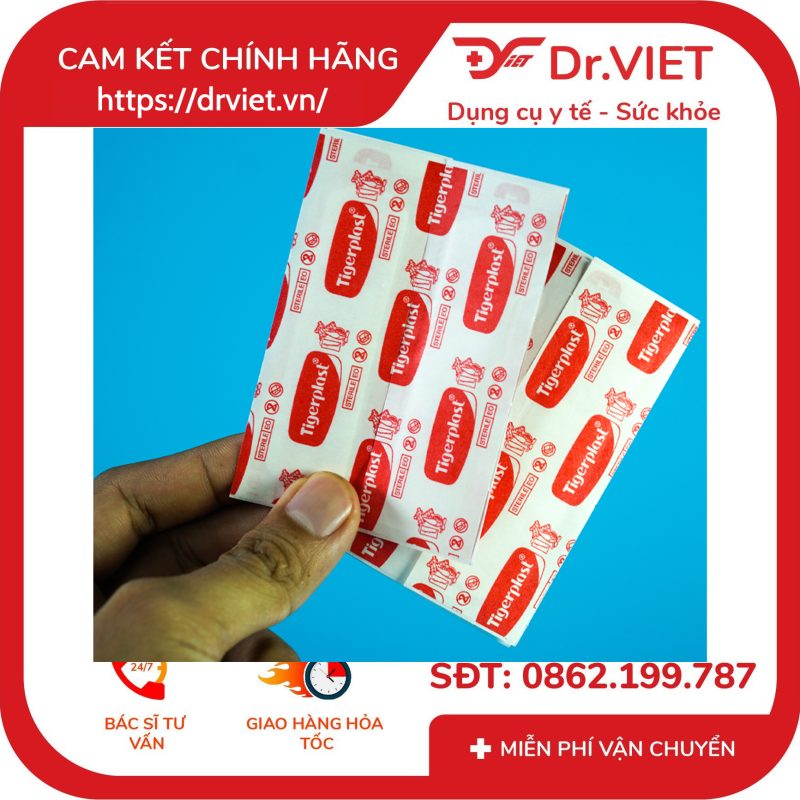Băng cá nhân co giãn Tigerplast Sensitive Hộp 10 cái 19x72mm 9 Băng cá nhân co giãn Tigerplast Sensitive Hộp 10 cái 19x72mm