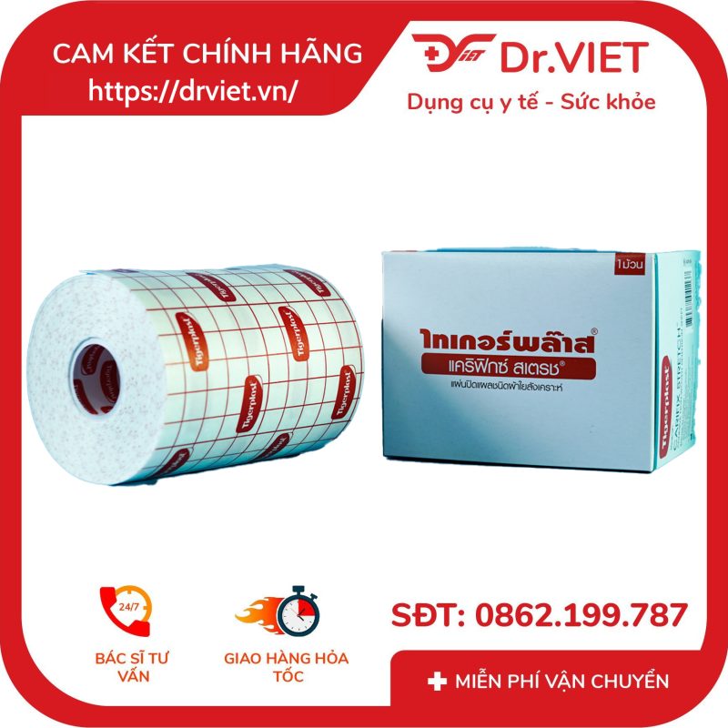 Cuộn băng keo y tế co giãn Tigerplast Carifix Stretch 10cm x 10m