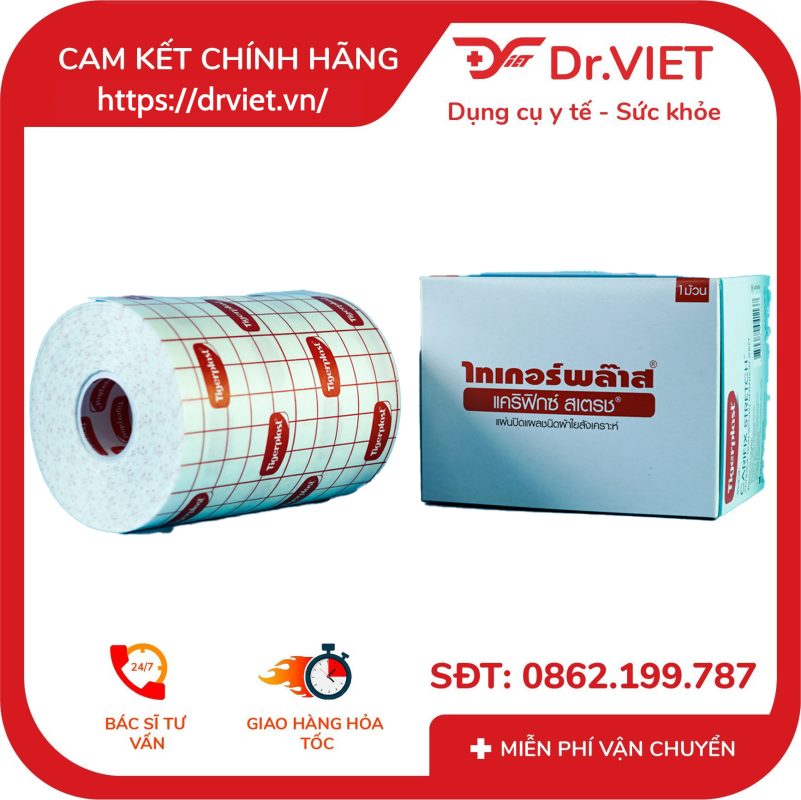 Cuộn băng keo y tế co giãn Tigerplast Carifix Stretch 10cm x 10m 12 Cuộn băng keo y tế co giãn Tigerplast Carifix Stretch 10cm x 10m
