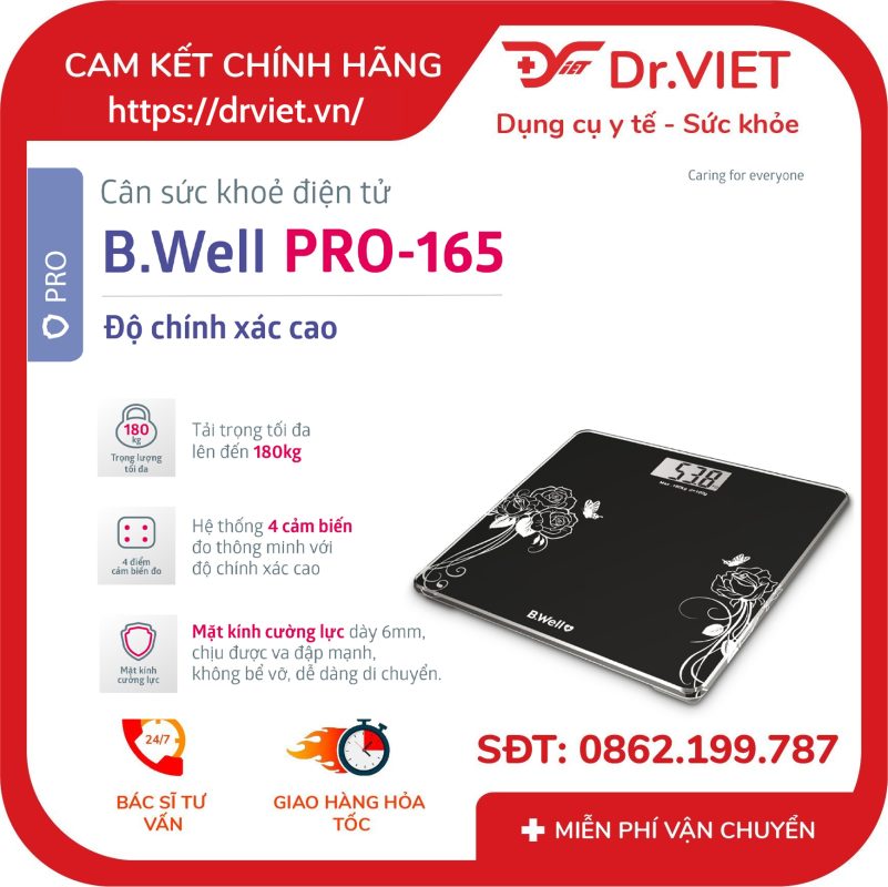 Cân sức khoẻ điện tử B.Well Swiss PRO-165