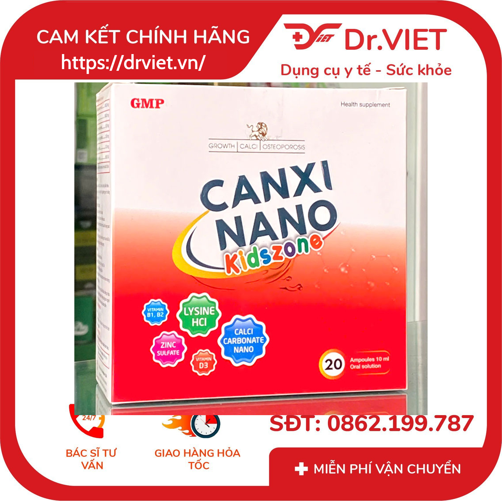 Canxi Nano Kidszone hỗ trợ bổ sung calci 5 Canxi Nano Kidszone hỗ trợ bổ sung calci