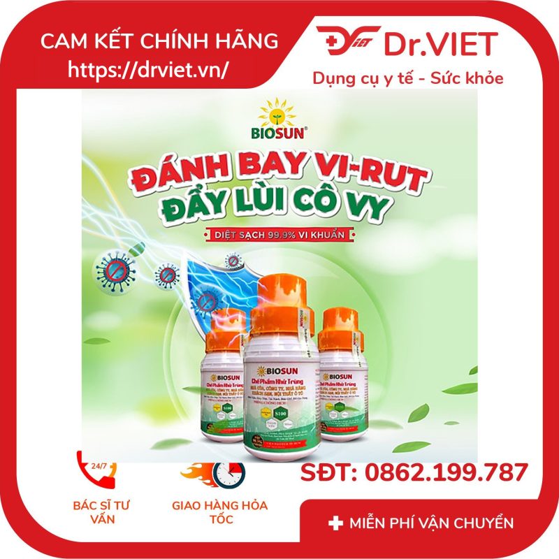 Chế phẩm khử trùng sinh học Biosun S100 chai 500ml