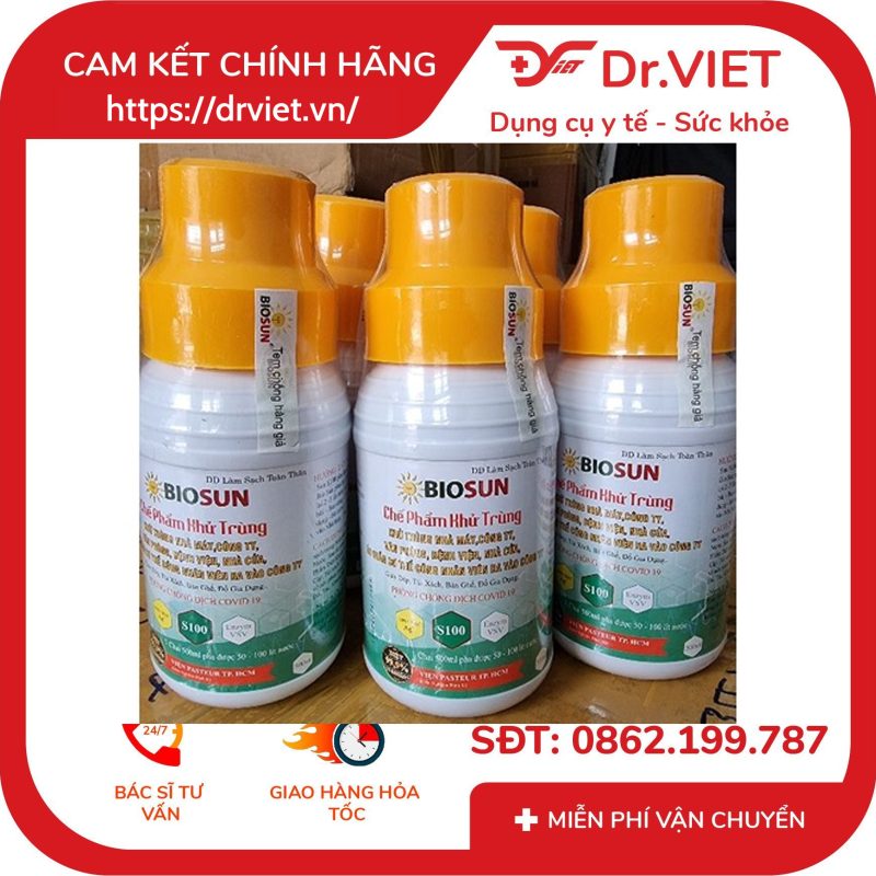 Chế phẩm khử trùng sinh học Biosun S100 chai 500ml