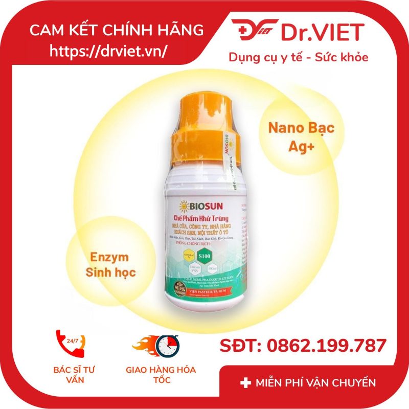 Chế phẩm khử trùng sinh học Biosun S100 chai 500ml