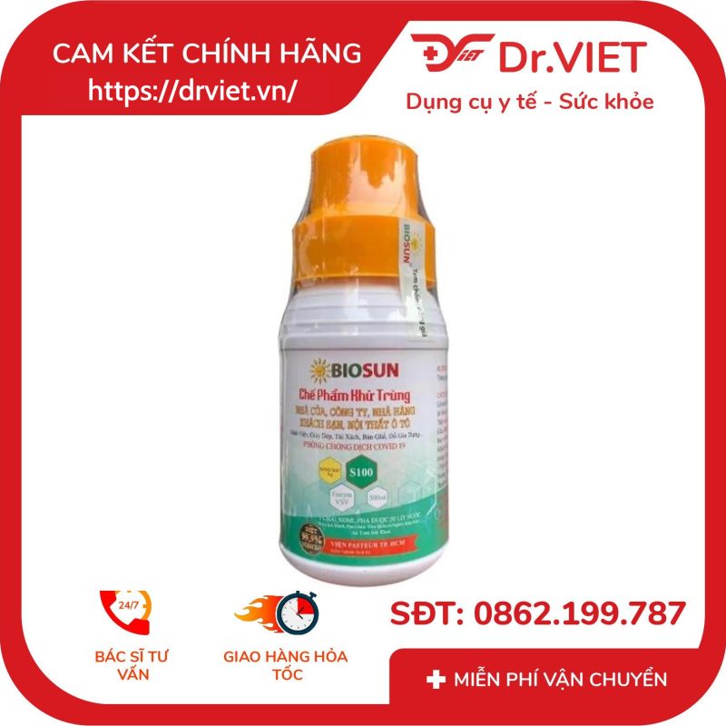 Alternative view of Chế phẩm khử trùng sinh học Biosun S100 chai 500ml