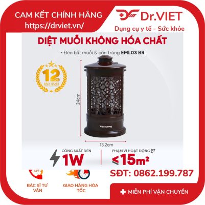 Đèn bắt muỗi Điện Quang ĐQ EML03 BR