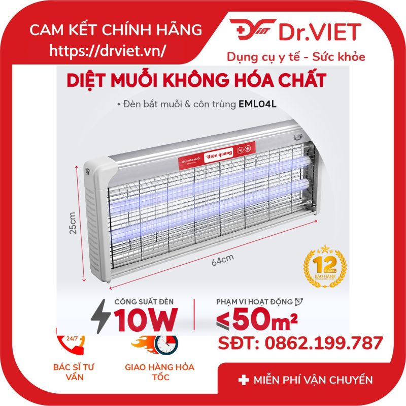 Đèn bắt muỗi Điện Quang ĐQ EML04L