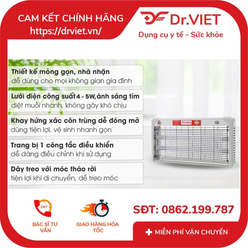 Đèn bắt muỗi Điện Quang ĐQ EML05L 20 Đèn bắt muỗi Điện Quang ĐQ EML05L