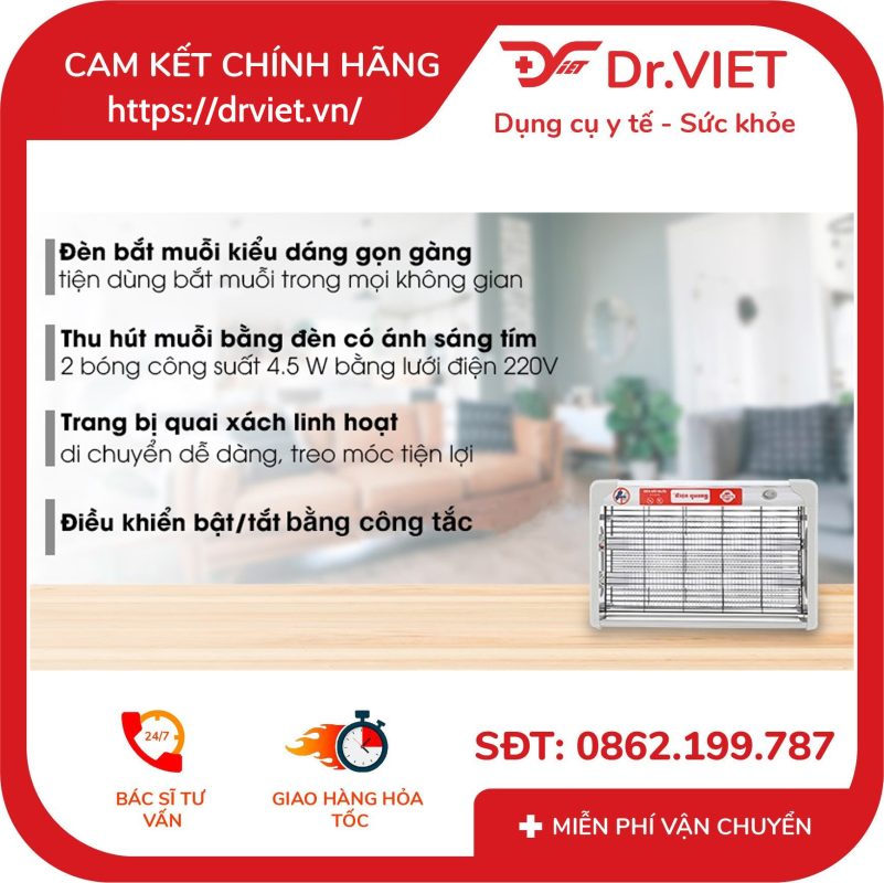 Đèn Bắt Muỗi Điện Quang ĐQ EML06L 18 Đèn Bắt Muỗi Điện Quang ĐQ EML06L