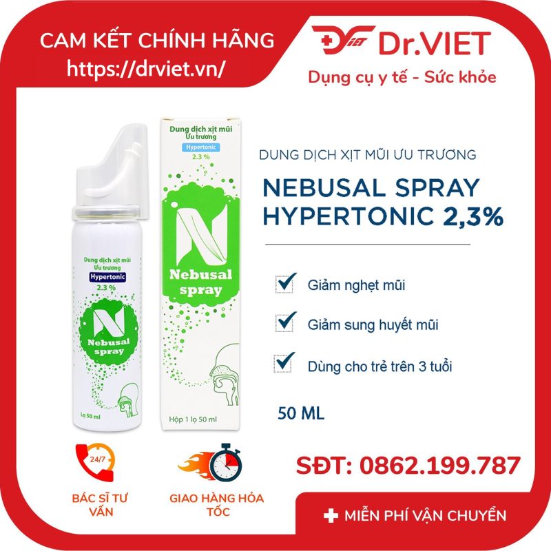 Dung dịch xịt mũi ưu trương Nebusal Spray 2,3% 11 Dung dịch xịt mũi ưu trương Nebusal Spray 2,3%