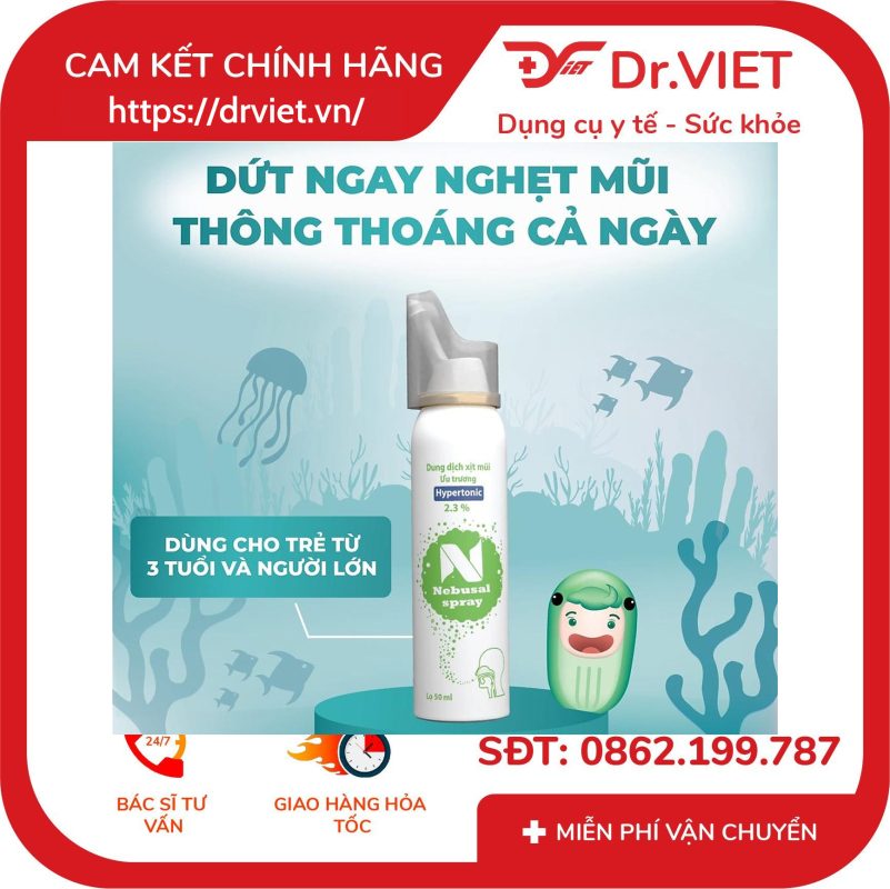Dung dịch xịt mũi ưu trương Nebusal Spray 2,3%