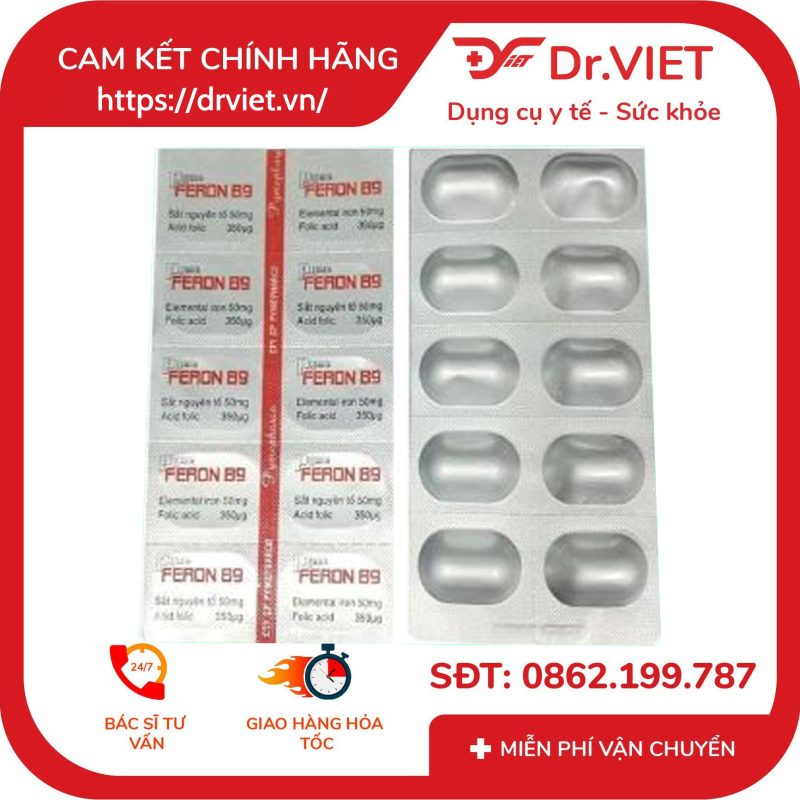 Viên uống FERON B9 Softgels bổ sung sắt 10 Viên uống FERON B9 Softgels bổ sung sắt