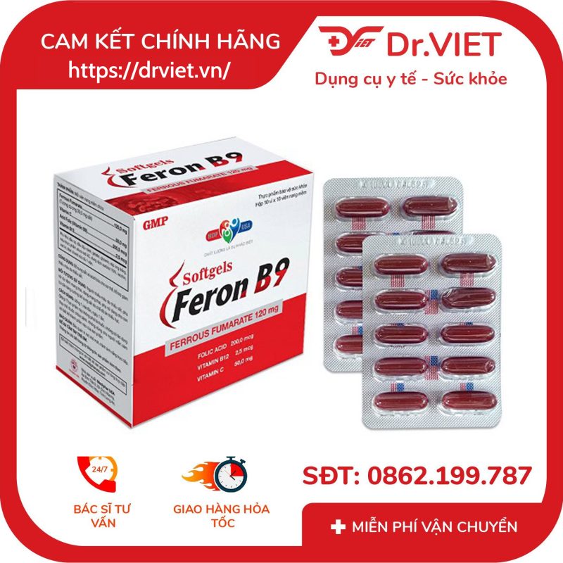 Viên uống FERON B9 Softgels bổ sung sắt 13 Viên uống FERON B9 Softgels bổ sung sắt