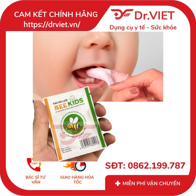 Gạc Rơ Lưỡi Bee Kids túi 20 cái