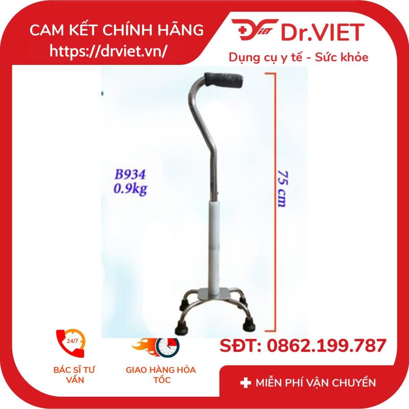 Gậy 4 Chân Cán Cong Lucass B934 12 Gậy 4 Chân Cán Cong Lucass B934