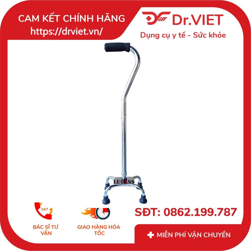 Gậy 4 Chân Cán Cong Lucass B934