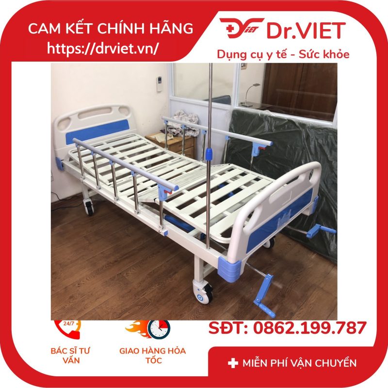 Giường Bệnh Nhân 2 Tay Quay Lucass GB-C2 (GB-9E) 12 Giường Bệnh Nhân 2 Tay Quay Lucass GB-C2 (GB-9E)
